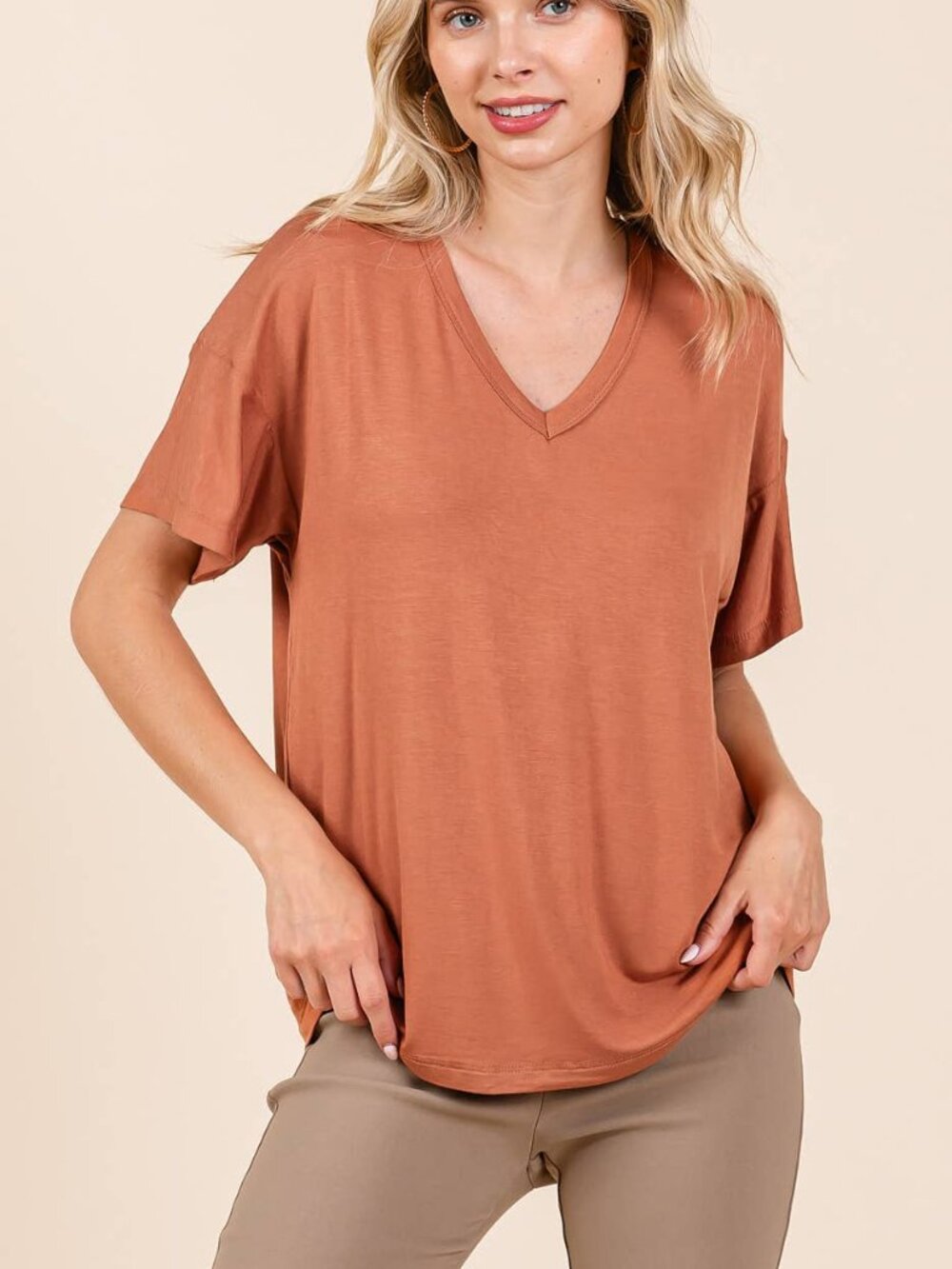 Mittoshop Bamboo V Neck Top